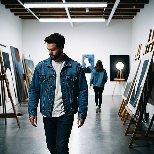 Artists in Contemporary Art Studio