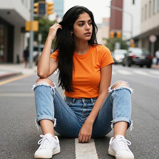 Casual Urban Portrait of Young Woman
