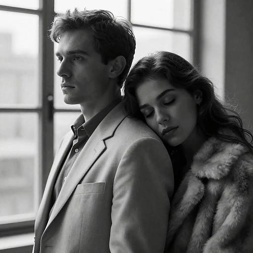 Elegant Black and White Portrait