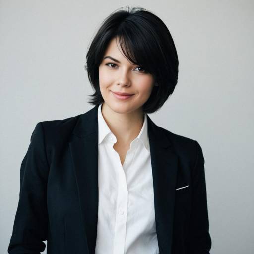 Elegant Young Woman with Short Dark Hair