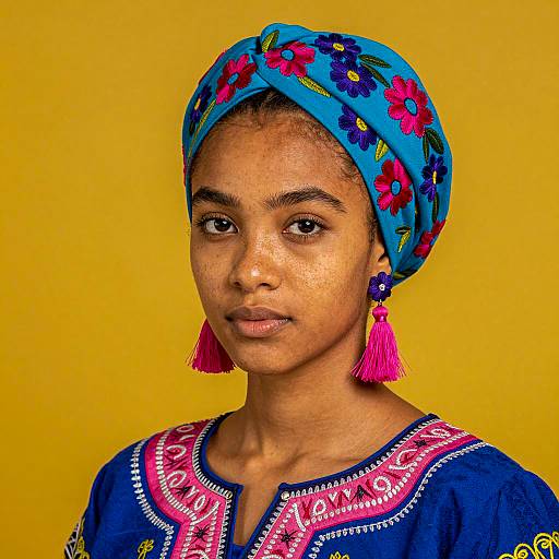 Vibrant Portrait of a Young Woman