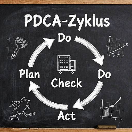 Hand-Drawn PDCA Cycle Illustration