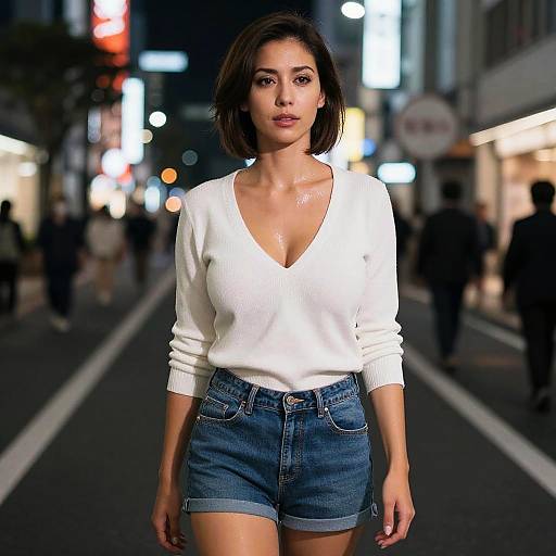 Seductive Tokyo Night Solo Woman