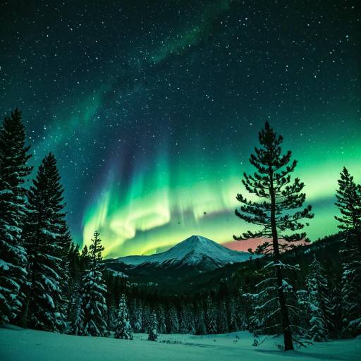 Enchanting Winter Aurora in Nature