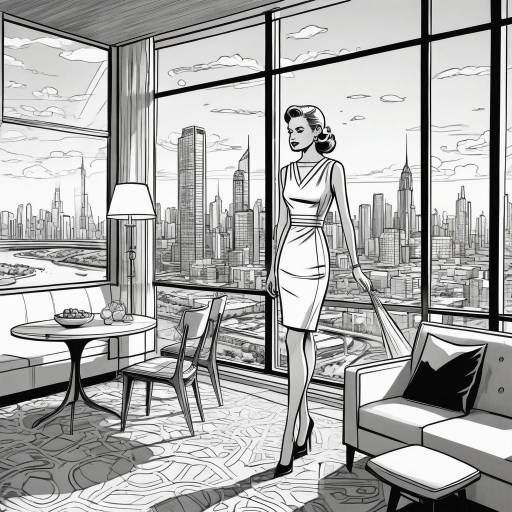 Sophisticated Woman in a Modern Apartment