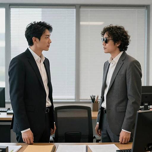 Business Interaction in Modern Office Setting