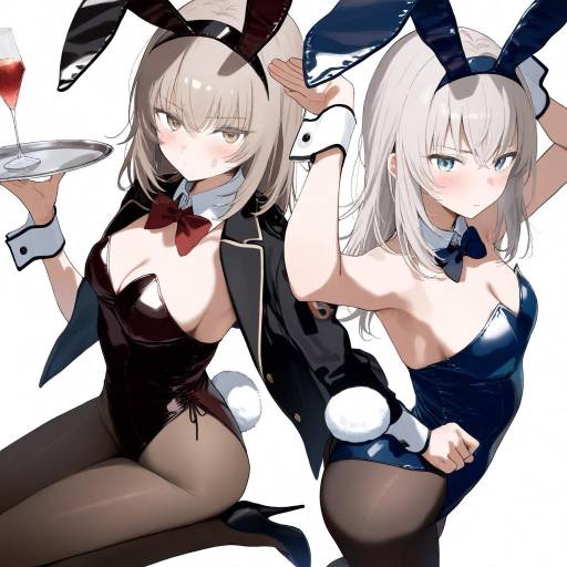 Playful Bunnies in Stylish Accessories