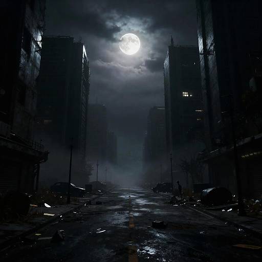 Futuristic Post-Apocalyptic Cityscape