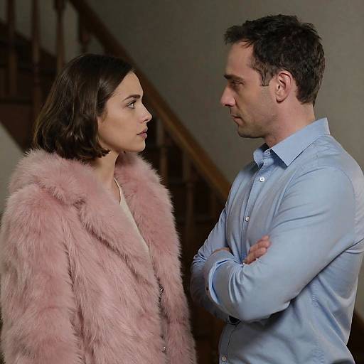 Intense Connection in a Dimly Lit Room