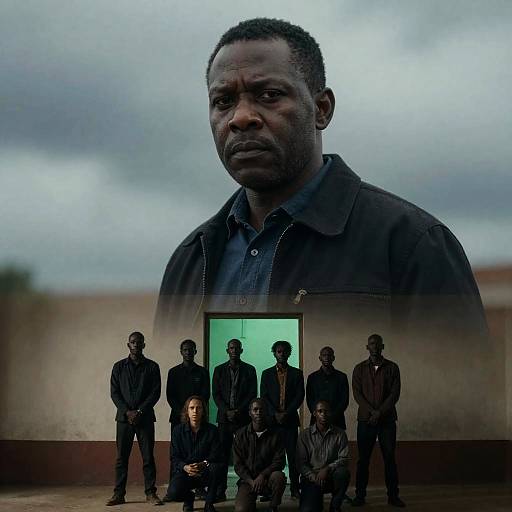 Serious Portrait with Group Overlay