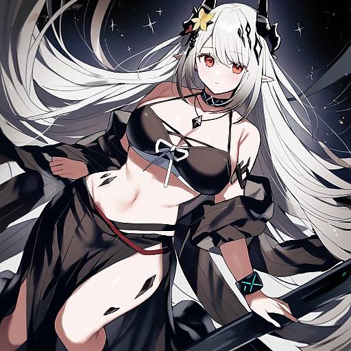 Illustration of Mudrock (silent night) (arknights), arknights in the style of Shirasu uni