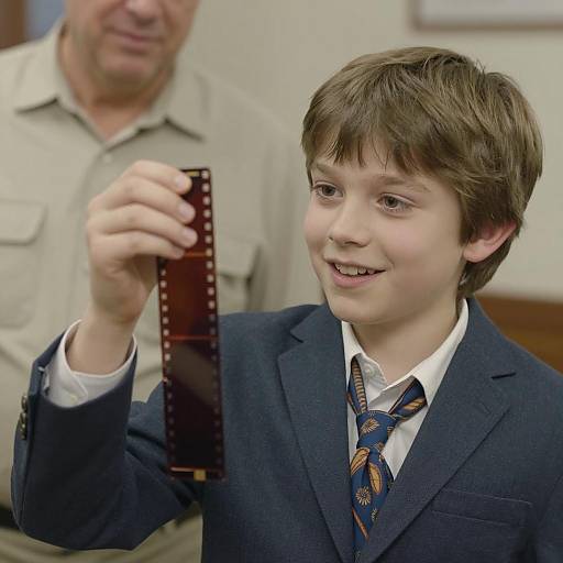 Smiling Boy with Film Strip Portrait
