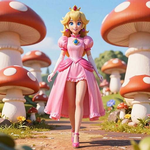 Cinematic Portrait of Princess Peach in Bloom