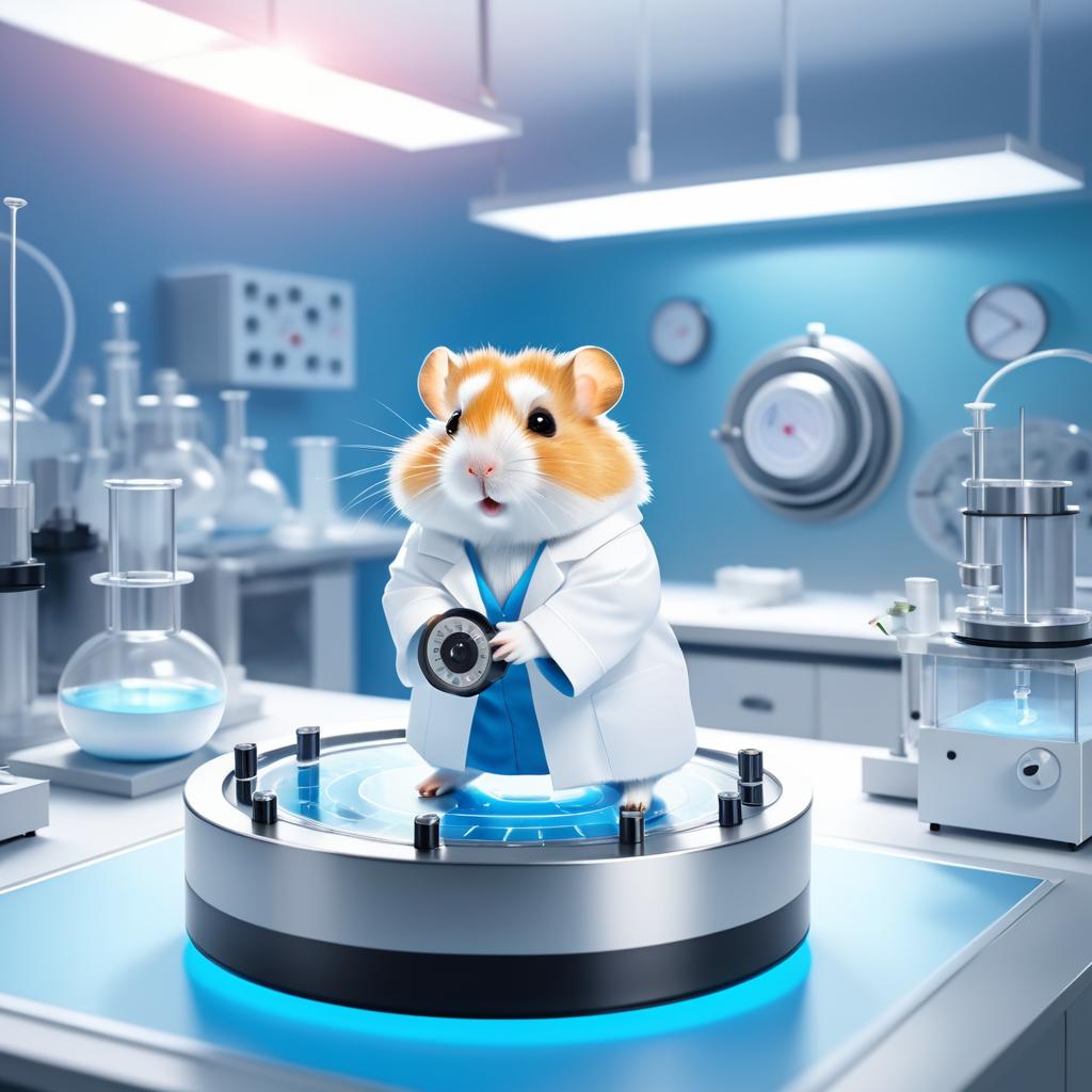 Humorous Hamster Scientist in Action