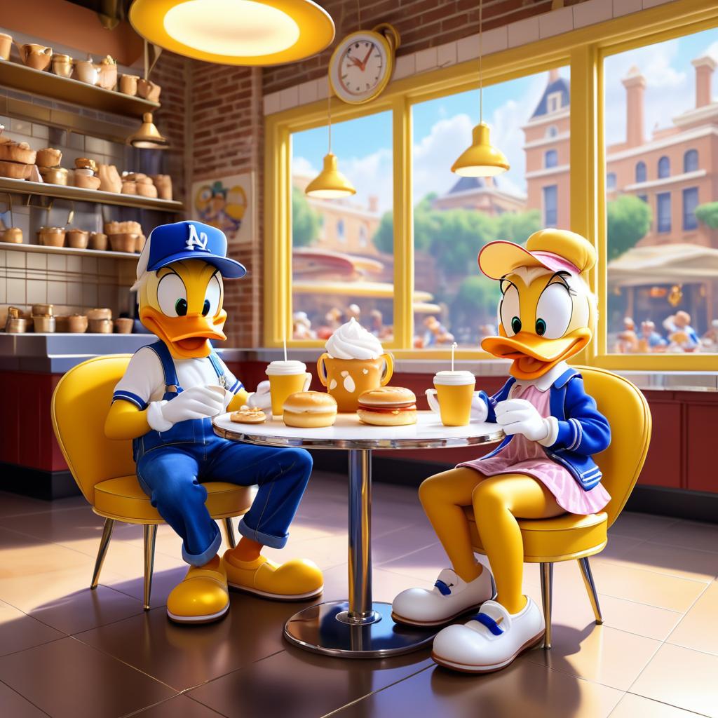 Teenage Donald and Daisy Duck Breakfast Bliss