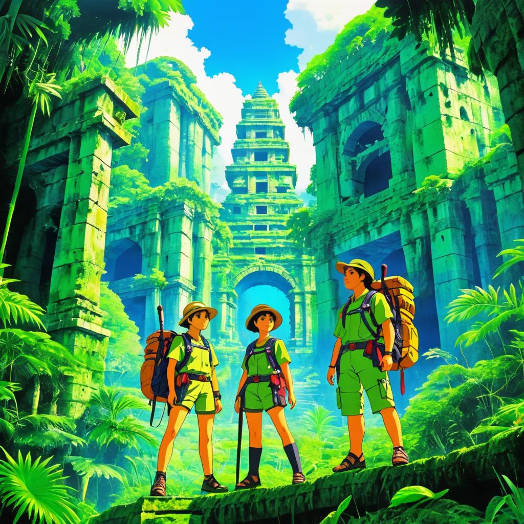 Explorers in Lush Jungle Ruins