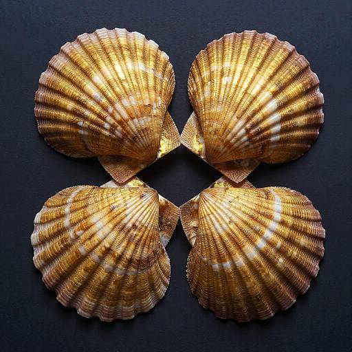 Symmetrical Butterfly Scallop Shells