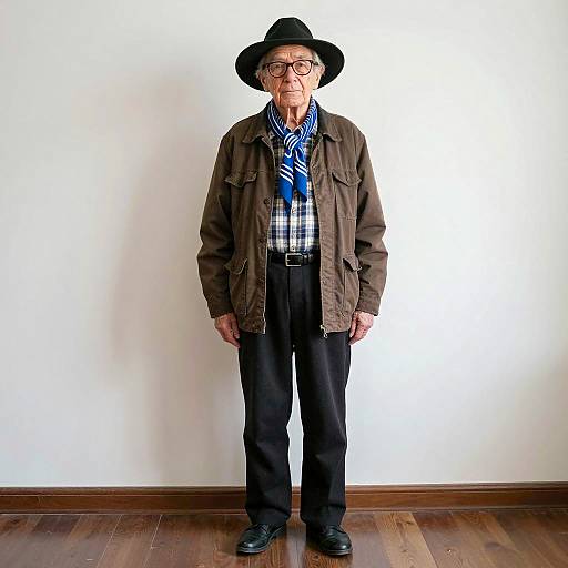 Gangster Granny Inspired Elderly Man Portrait