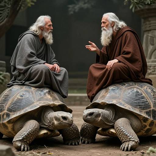 Ancient Philosophers on Colossal Tortoises