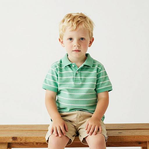 Innocent Studio Portrait of Little Boy