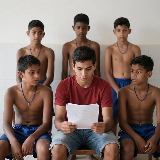 Intense Discussion Among Young Men