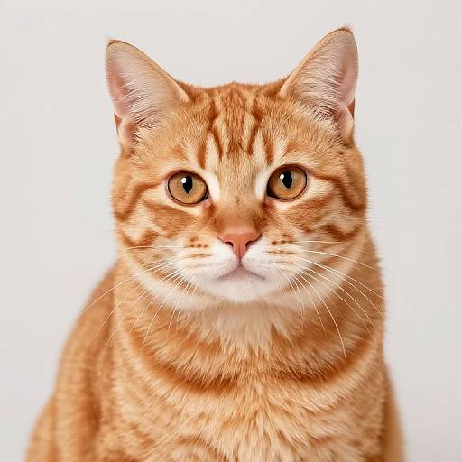 Photorealistic Closeup Orange Tabby Cat