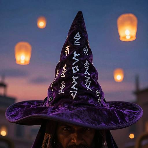 Enchanted Oversized Wizard Hat Twilight
