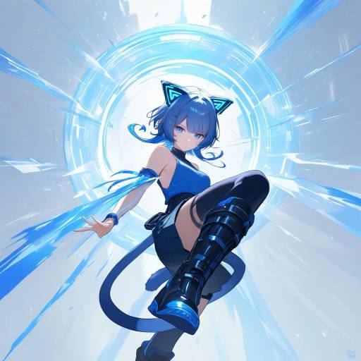 Dynamic Anime Character Illustration