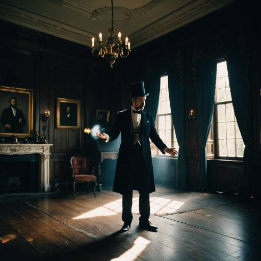 Cinematic Magician in Mysterious Mansion
