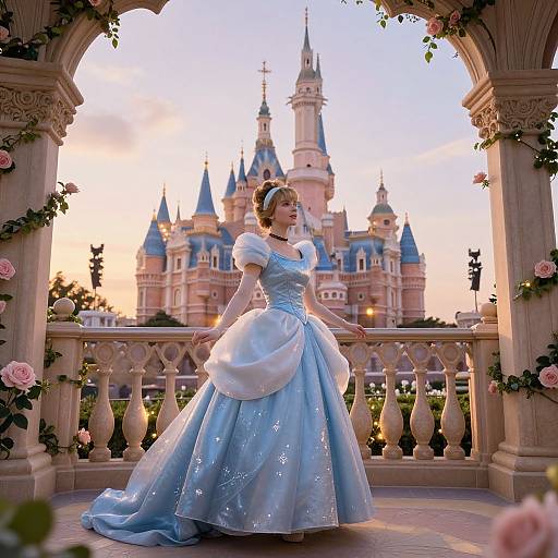 Cinderella Balcony Scene at Sunset