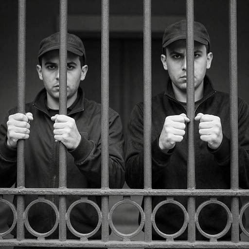 Powerful Gaze Beyond Iron Bars