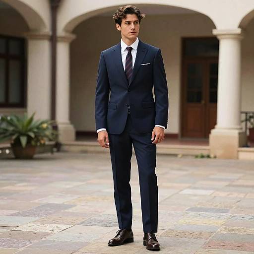 Stylish Man in Suit and Tie