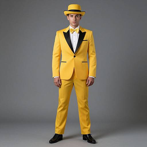 Latin Dress Costume in Yellow Suit