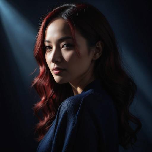 Dramatic Low Key Portrait of a Woman