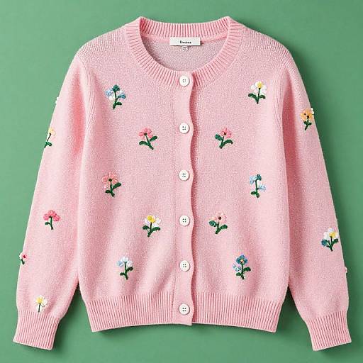 Sweet Daisy Pattern Cardigan