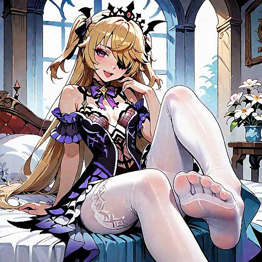 Fischl White Thighhighs and Foot Focus