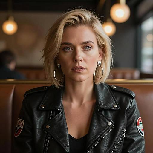 Realistic Portrait of Serious Woman