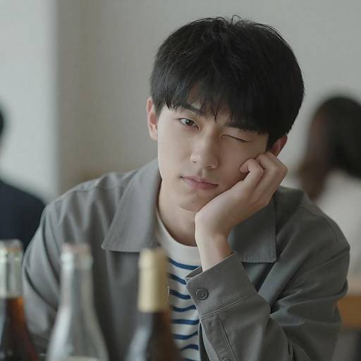 Casual Portrait of Young Asian Man