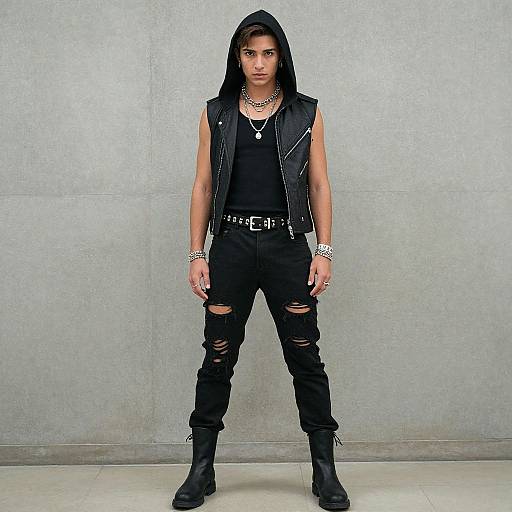 Realistic Rave Costume Male Portrait