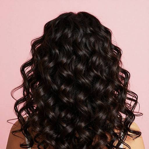 Close-Up of Curly Black Hair Texture