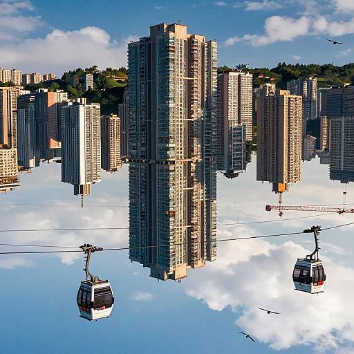 Upside-Down Skyward Cityscape