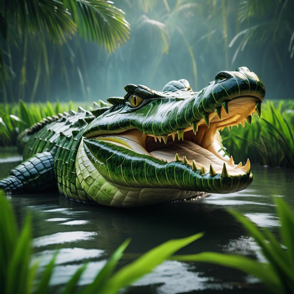 Majestic Crocodile in Ultra-Realistic 8K