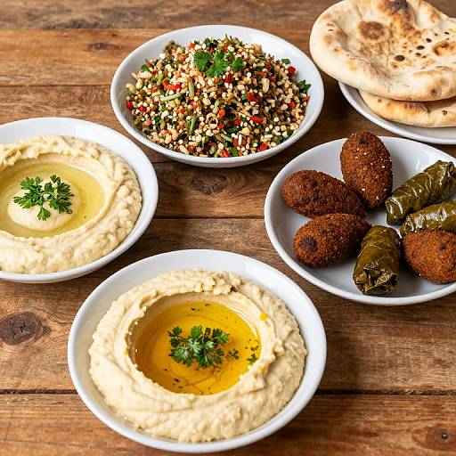 Vibrant Lebanese Mezza Platter Display