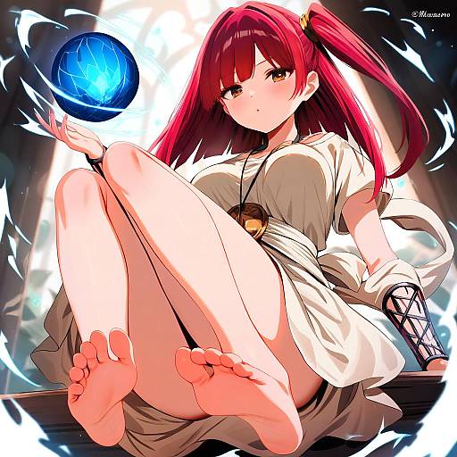 Illustration of Morgiana, magi the labyrinth of magic in the style of Marota