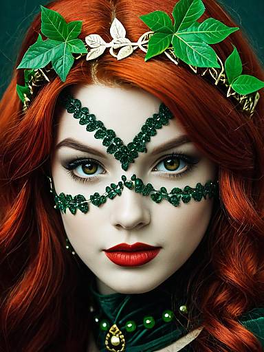Vintage Poison Ivy Close-Up Headshot