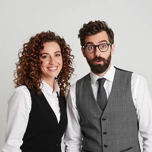 Captivating Couple in Smiling Portrait