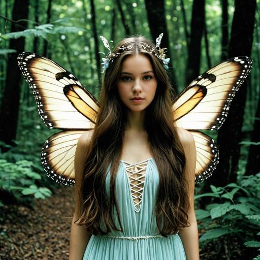 Enchanting Woodland Fairy with Butterfly Wings
