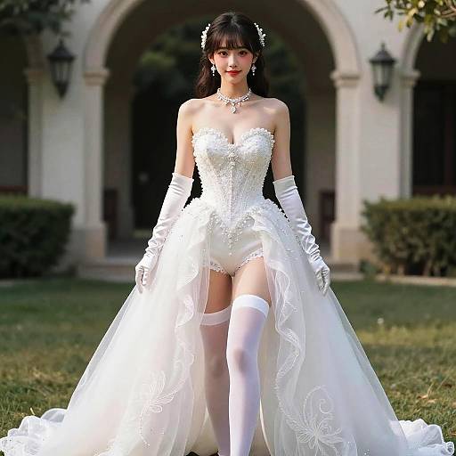 Ultra-Realistic Bridal Portrait in Nature