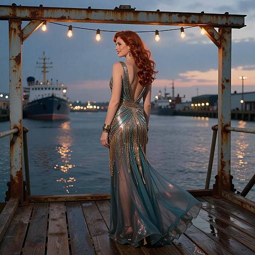 Elegant Art Deco Beauty at Dusk