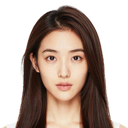 Portrait of East Asian Woman with Natural Look